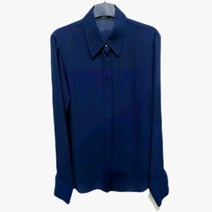 Louis Vuitton Uniformes Navy Chiffon Blouse SZ 54